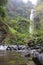 River natural in the waterfall curug cimahi bandung - indonesia