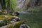 River near the Cascade blanche in France in spring