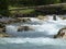 River Partnach at canyon Partnachklamm in Garmisch-Partenkirchen, Bavaria, Germany