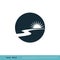River Pathway / Creek Icon Vector Logo Template Illustration Design. Vector EPS 10
