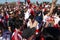 River Plate supporters wait to enter the Estadio Monumental Antonio Vespucio Liberti for a soccer game in the city of Buenos Aires