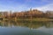 River po and park of valentino in Turin city in Italy