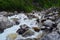 River Pushpavati flowing along with Trek to Valley of Flowers, Uttarakhand, India