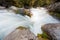 River rapids washing over rocks with silky look