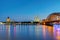 The river Rhine with the famous skyline of Cologne