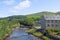 The River Ribble, flowing through Settle, in the Yorkshire Dales, North Yorkshire, England.