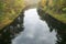 River runs through autumn color of western Massachusetts, New England