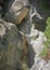 River rushing through deep mountain gorge