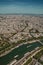 River Seine and buildings seen from the Eiffel Tower in Paris