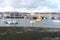 river and ships, boats, riot of colors, france