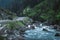 River Sind gushing along a road through the Sonmarg Valley in Kashmir