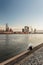 River skyline of the Dutch harbor city Rotterdam