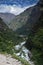 River and snowy peak mountains