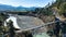 River and Southern Alps scenery from where the Waiau and Hanmer rivers meet at the Hanmer Springs bungee jumping site