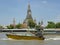 River speeding boats Wat Arun Bangkok