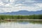 River in steppe. prairie