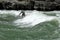 River surfing on the Snake River near Jackson Wyoming.