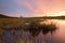 River in sweden in sunset after a late summers day