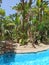 River Swimming pool among green plants in Spain