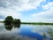 River Sysa and beautiful cloudy sky, Lithuania