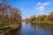 River Taff in Bute Park in Cardiff, Wales