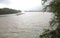 river Tagliamento in Friuli in Italy during a violent downpour