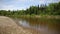 River Taidon flowing through the taiga forests, South Siberia, Russia