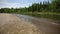 River Taidon flowing through the taiga forests, South Siberia, Russia