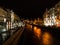 River Tepla in Karlovy Vary at night