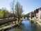 The river Ter as it passes through Ripoll in Catalonia, Spain