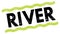 RIVER text on green-black lines stamp sign