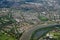 River Thames at Chiswick - aerial view