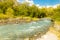 River in the Tian Shan mountains in the spring