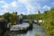 River Tiber and the Tiberina island in Rome, Italy.