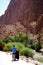 The river of The Todra gorges in Morocco