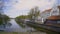 River Trave in the city of Lubeck Germany