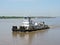 The river Tug-Pusher `TENDOTA` at the Hidrovia Paraguay-Parana in navigation without convoy of barges