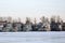 River tugs in the winter at the pier.