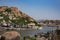 River Tungabhadra flowing through boulder strewn landscape of Hampi