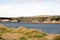 River Tweed and bridges at Berwick-upon-Tweed in autumn