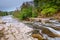 River Ure Flows over Aysgarth Lower Falls