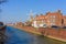 River view in the old town on a sunny day