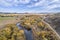 River and water diversion at Colorado foothills