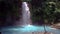 A river with waterfall in Costa Rica.