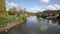 River Wye Monmouth Wales UK in the Wye Valley view from the bridge