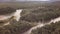 River Zhupanova. Kronotsky Nature Reserve. View from helicopter stock footage video