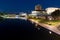 Riverbank of the torrens at night