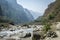 Riverbed in Himalaya mountains