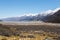 Riverbed of Tasman River near foothill of mt. Cook, New Zealand