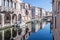 Rivers and bridges city of Chioggia, Italy, august 2016